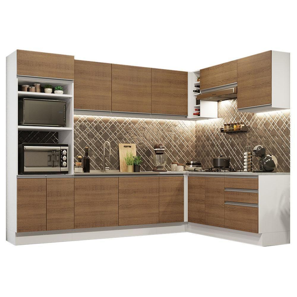 Cozinha Completa 479001 Com Armário E Balcão Branco/Rustic - 10