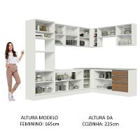 Cozinha Completa 479001 Com Armário E Balcão Branco/Rustic - 7