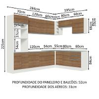 Cozinha Completa 479001 Com Armário E Balcão Branco/Rustic - 11