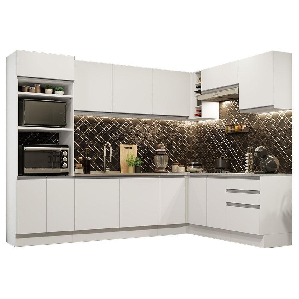 Cozinha Completa 479001 Com Armário E Balcão Branco Branco - 10