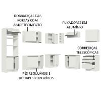 Cozinha Completa 479001 Com Armário E Balcão Branco Branco - 8