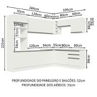 Cozinha Completa 479001 Com Armário E Balcão Branco Branco - 9