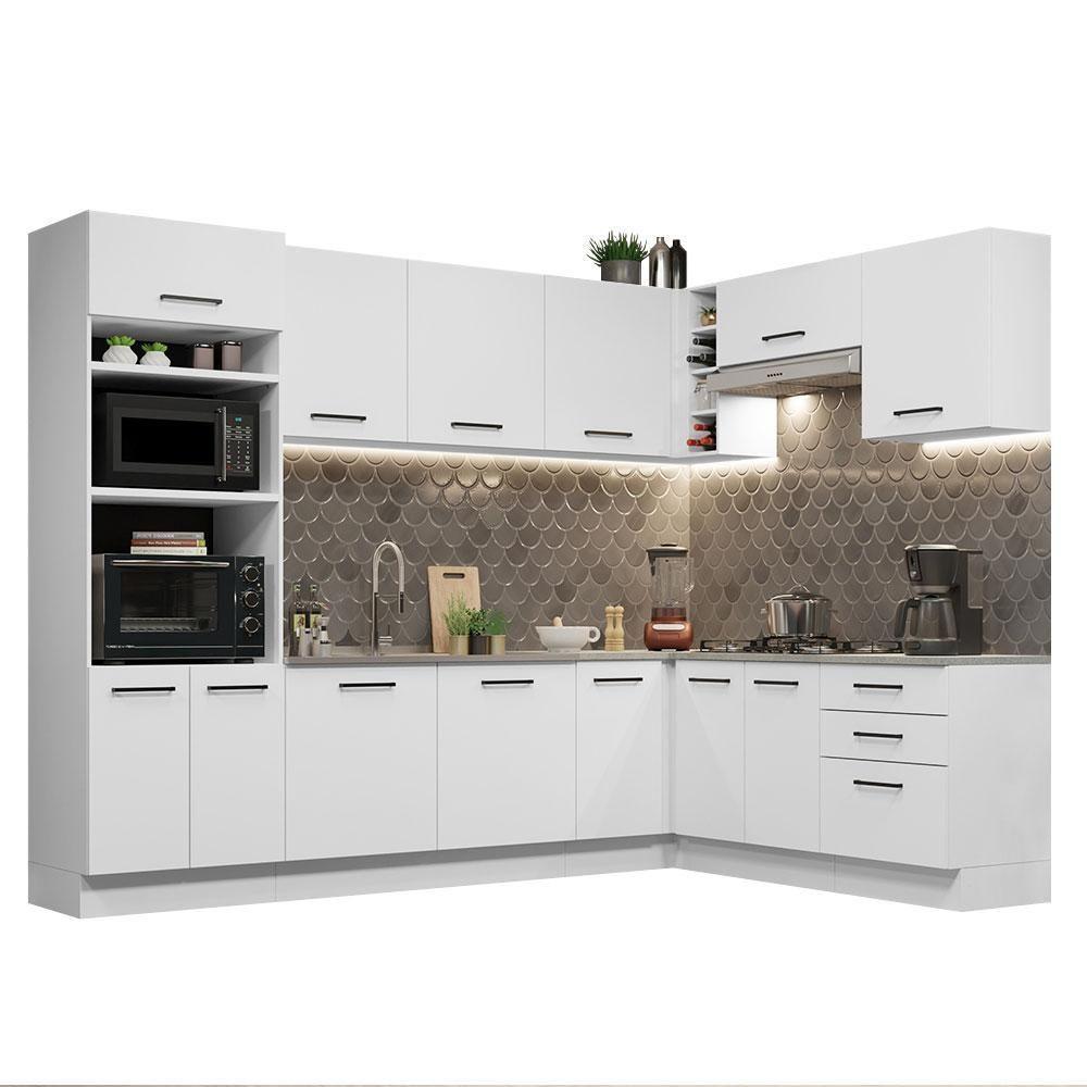 Cozinha Completa 479001 Com Armário E Balcão Branco Branco - 10