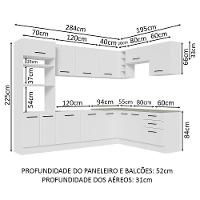 Cozinha Completa 479001 Com Armário E Balcão Branco Branco - 9