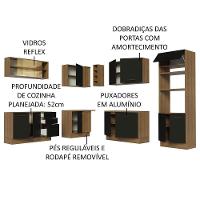 Cozinha Completa 459001 Com Armário E Balcão Rustic/Preto - 8