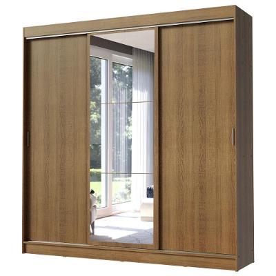 Guarda Roupa Casal Istambul 3 Portas de Correr 3 Gavetas Rustic Rustic Madesa