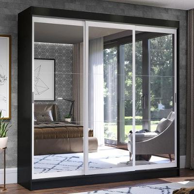 Guarda Roupa Casal Istambul 3 Portas com Espelho Madesa