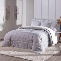 Kit 5 Pçs Coberdrom Casal Queen Soft Hipercal 400 Fios Dupla Face Cinza - 2