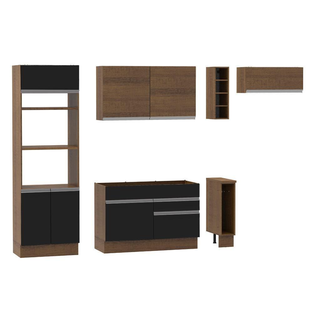 Cozinha Safira com Armário e Balcão sem Tampo e Pia Madesa - 2