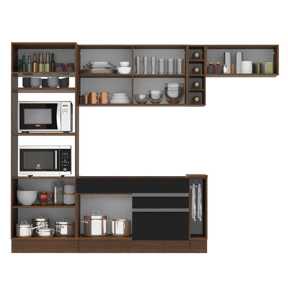 Cozinha Safira com Armário e Balcão sem Tampo e Pia Madesa - 8