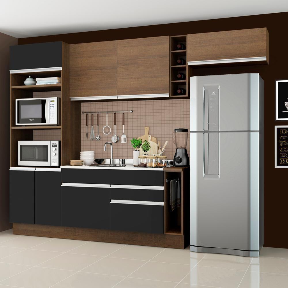 Cozinha Safira com Armário e Balcão sem Tampo e Pia Madesa - 12