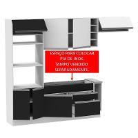 Cozinha Safira com Armário e Balcão sem Tampo e Pia Madesa - 3