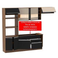 Cozinha Safira com Armário e Balcão sem Tampo e Pia Madesa - 13