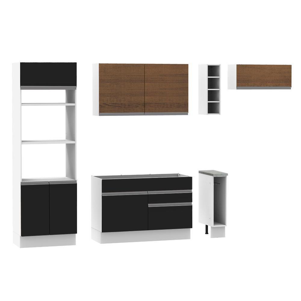 Cozinha Safira com Armário e Balcão sem Tampo e Pia Madesa - 2