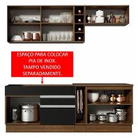 Cozinha Parma com Armário e Balcão sem Tampo e Pia Madesa - 11