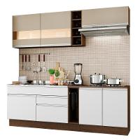 Cozinha Parma com Armário e Balcão sem Tampo e Pia Madesa - 1