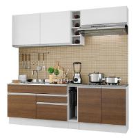 Cozinha Parma com Armário e Balcão sem Tampo e Pia Madesa - 6