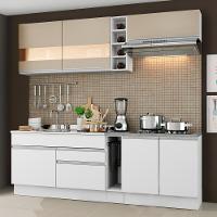 Cozinha Parma com Armário e Balcão sem Tampo e Pia Madesa - 1