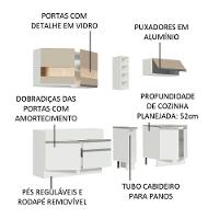 Cozinha Parma com Armário e Balcão sem Tampo e Pia Madesa - 9