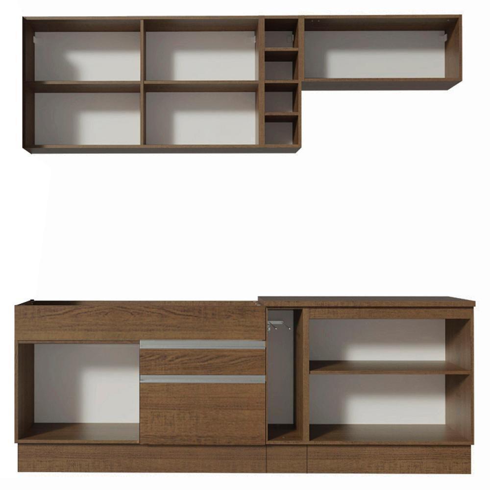 Cozinha Parma com Armário e Balcão sem Tampo e Pia Madesa - 2