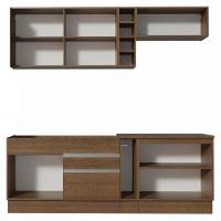 Cozinha Parma com Armário e Balcão sem Tampo e Pia Madesa - 2