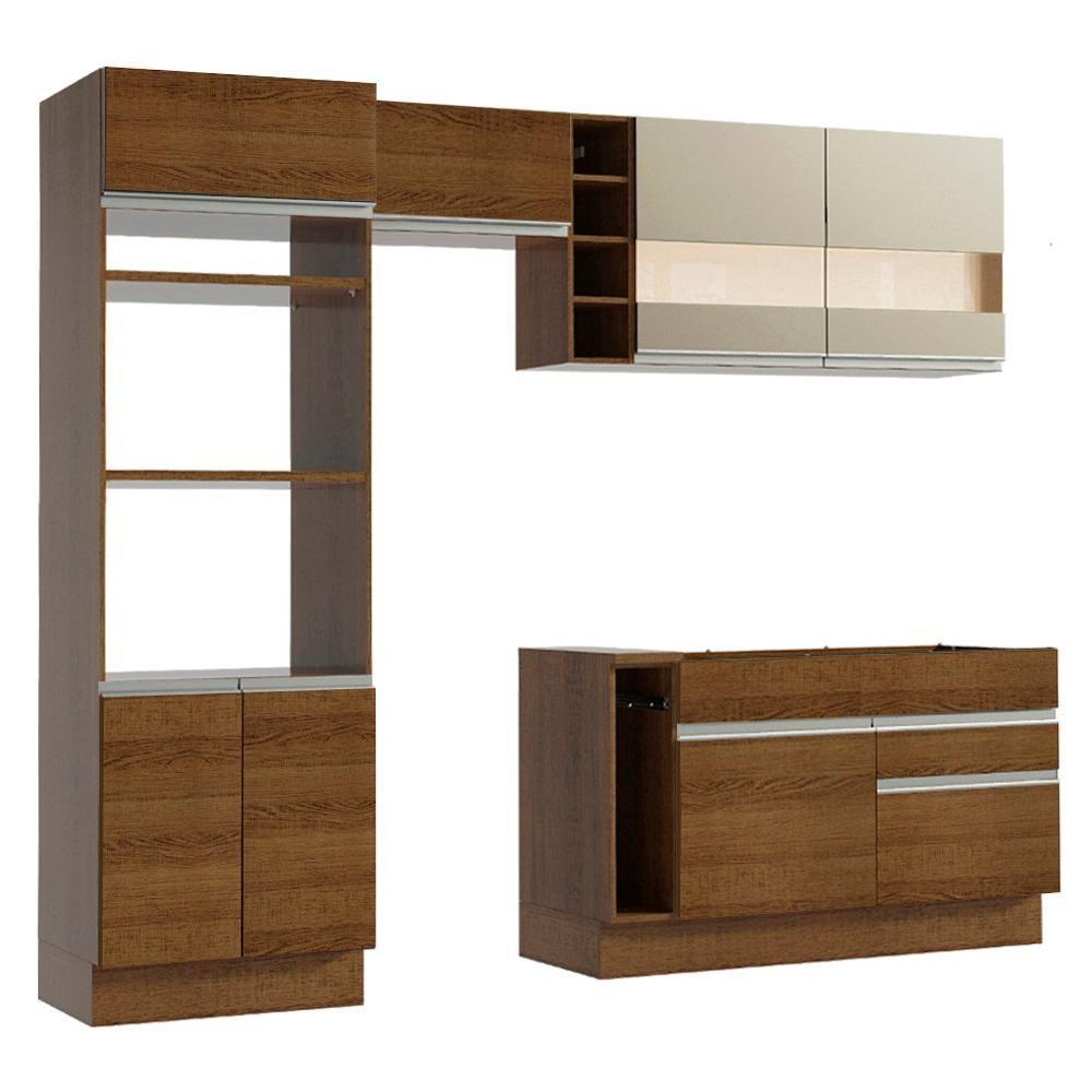 Cozinha Jade com Armário e Balcão sem Tampo e Pia Madesa - 2