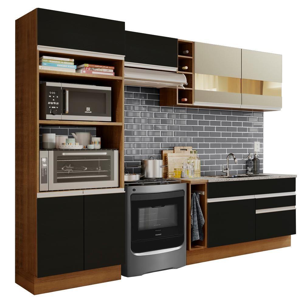 Cozinha Jade com Armário e Balcão sem Tampo e Pia Madesa - 7