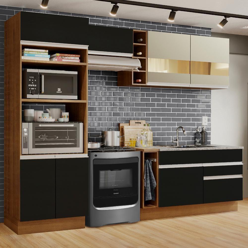 Cozinha Jade com Armário e Balcão sem Tampo e Pia Madesa - 1