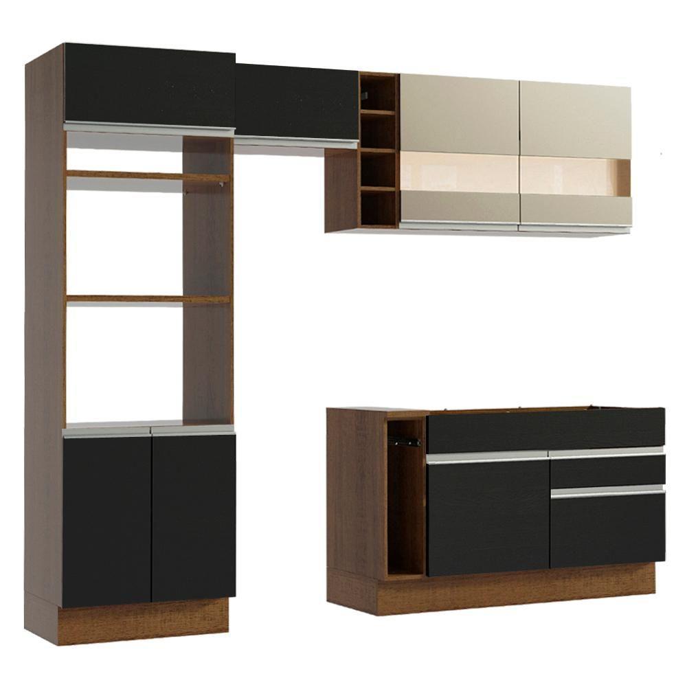 Cozinha Jade com Armário e Balcão sem Tampo e Pia Madesa - 2