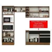 Cozinha Jade com Armário e Balcão sem Tampo e Pia Madesa - 3