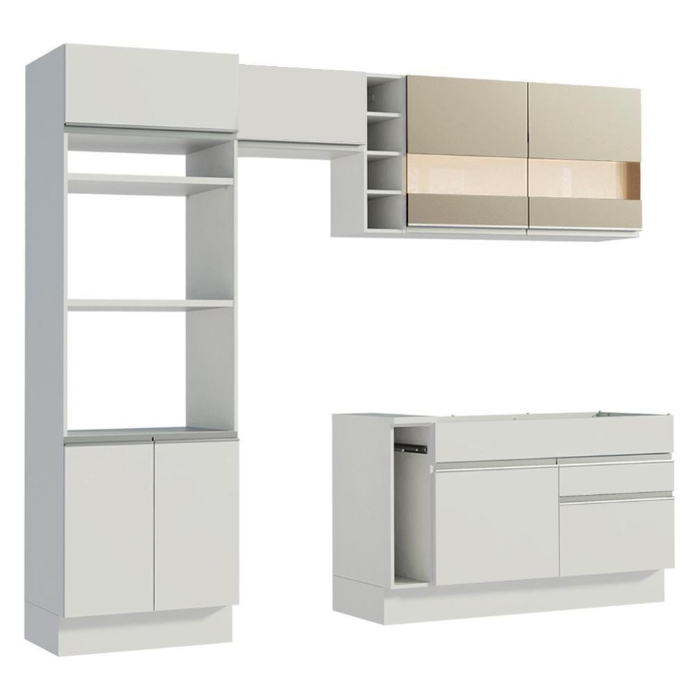 Cozinha Jade com Armário e Balcão sem Tampo e Pia Madesa - 2