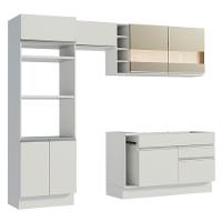 Cozinha Jade com Armário e Balcão sem Tampo e Pia Madesa