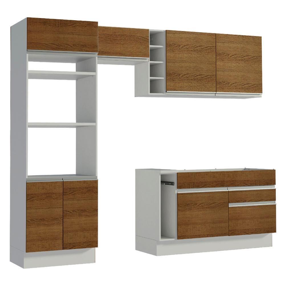 Cozinha Jade com Armário e Balcão sem Tampo e Pia Madesa - 1