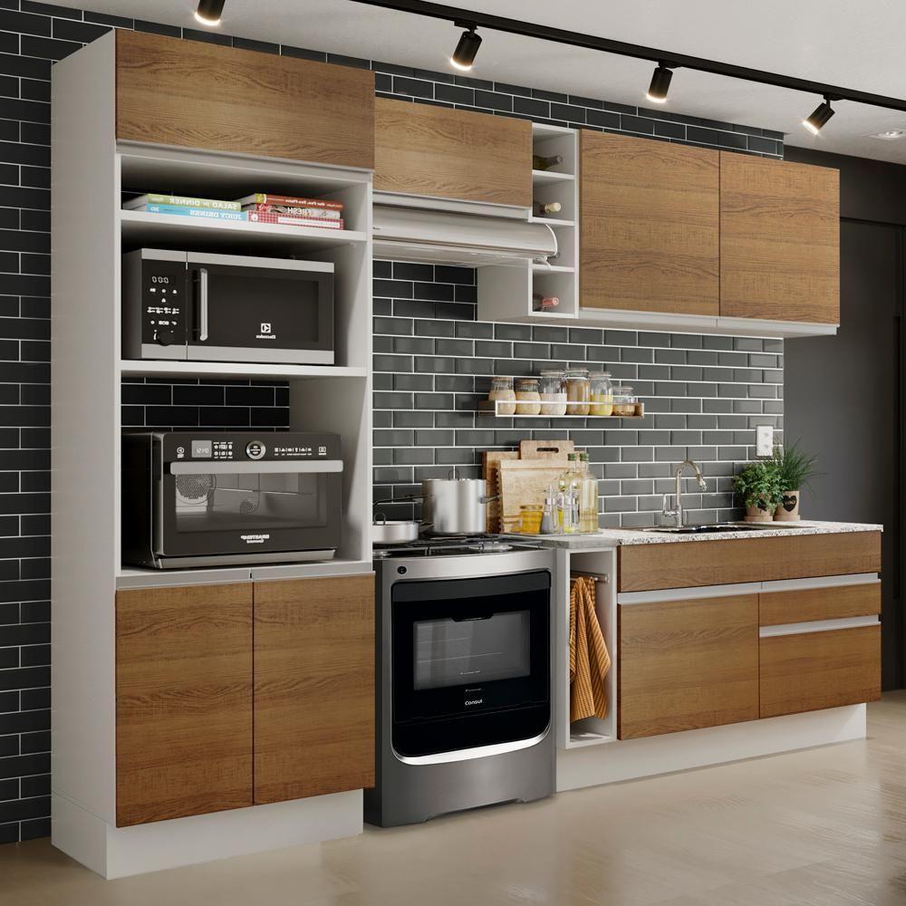 Cozinha Jade com Armário e Balcão sem Tampo e Pia Madesa - 3