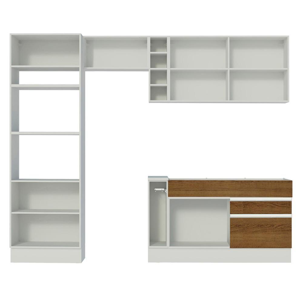 Cozinha Jade com Armário e Balcão sem Tampo e Pia Madesa - 8