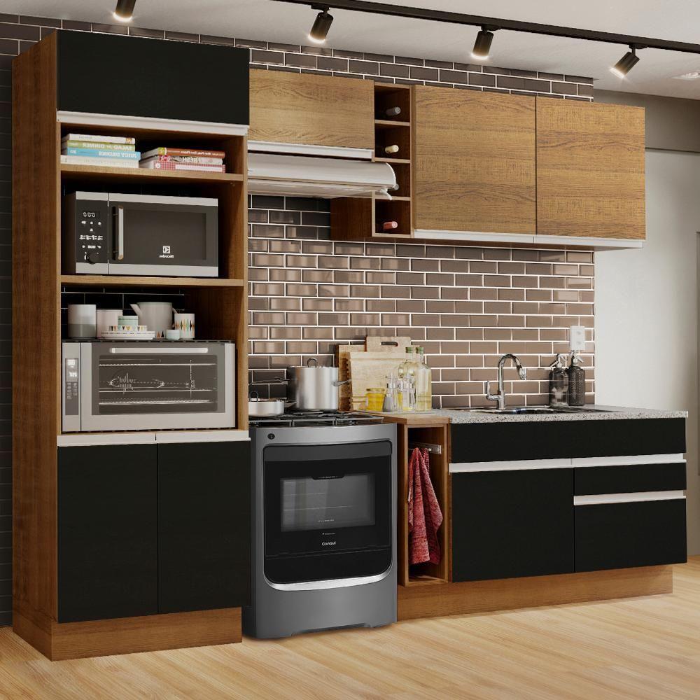 Cozinha Jade com Armário e Balcão sem Tampo e Pia Madesa - 1