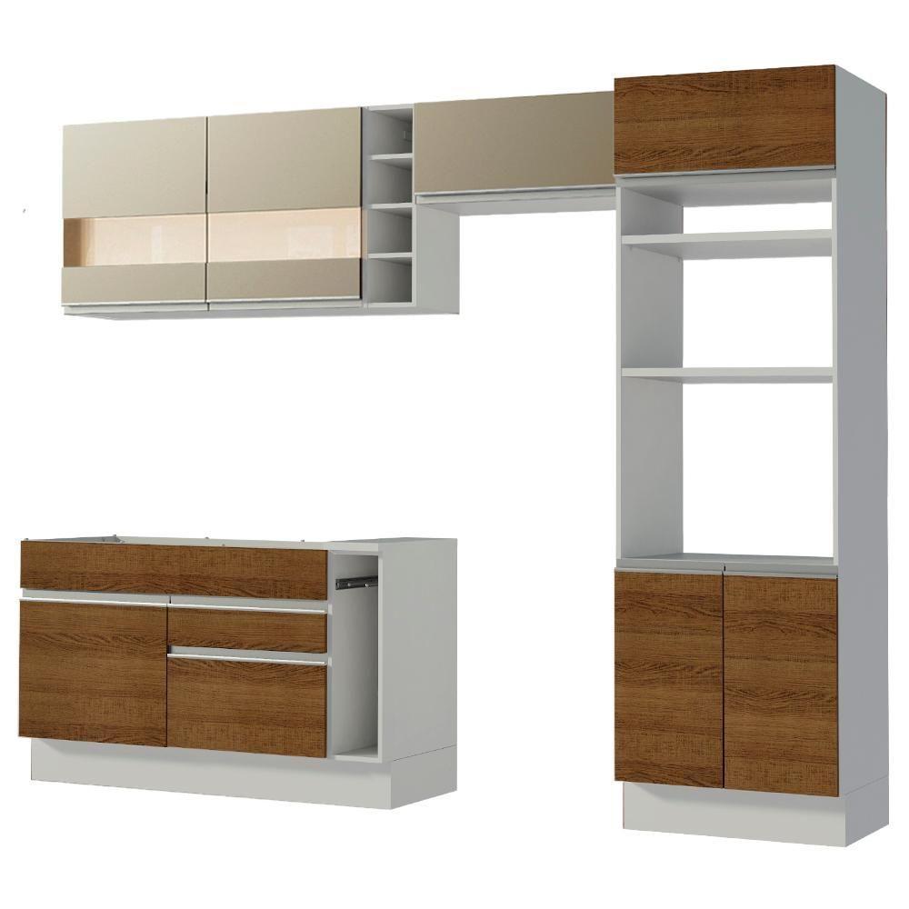 Cozinha Completa  Cristal com Armário e Balcão (sem Tampo E Pia) Madesa - 7