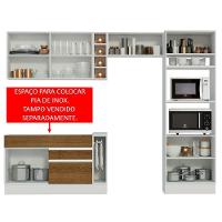 Cozinha Completa  Cristal com Armário e Balcão (sem Tampo E Pia) Madesa