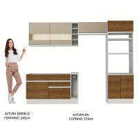 Cozinha Completa  Cristal com Armário e Balcão (sem Tampo E Pia) Madesa - 9