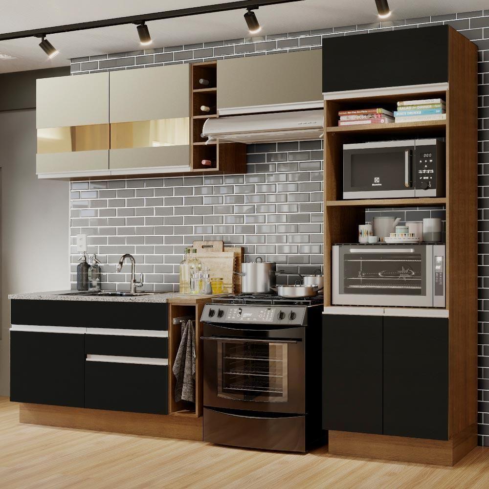 Cozinha Completa  Cristal com Armário e Balcão (sem Tampo E Pia) Madesa - 1