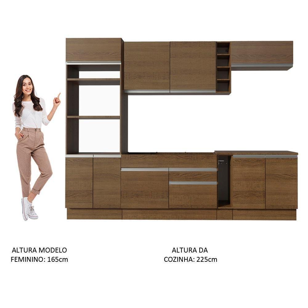 Cozinha Completa Vicenza com Armário e Balcão + Tampo Madesa - 8