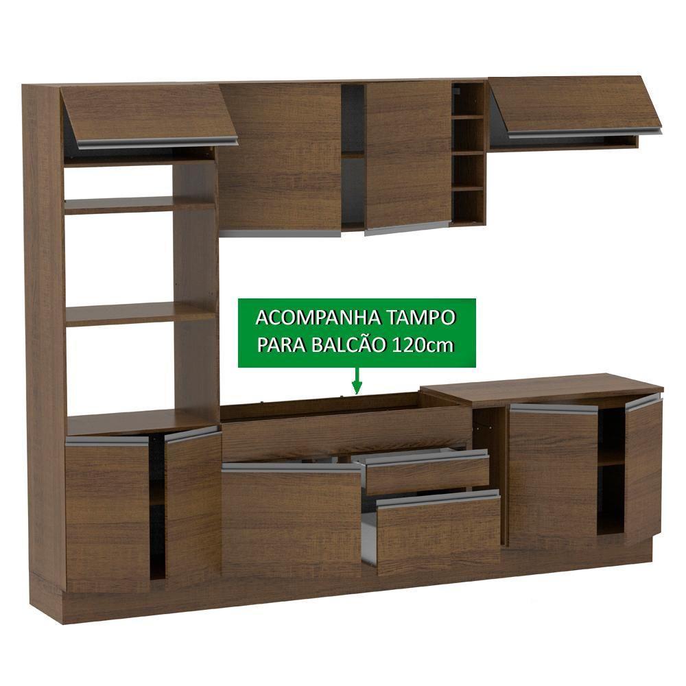 Cozinha Completa Vicenza com Armário e Balcão + Tampo Madesa - 3