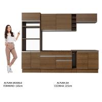 Cozinha Completa Vicenza com Armário e Balcão + Tampo Madesa - 8