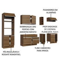 Cozinha Completa Vicenza com Armário e Balcão + Tampo Madesa - 10