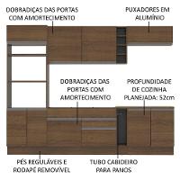 Cozinha Completa Vicenza com Armário e Balcão + Tampo Madesa - 5