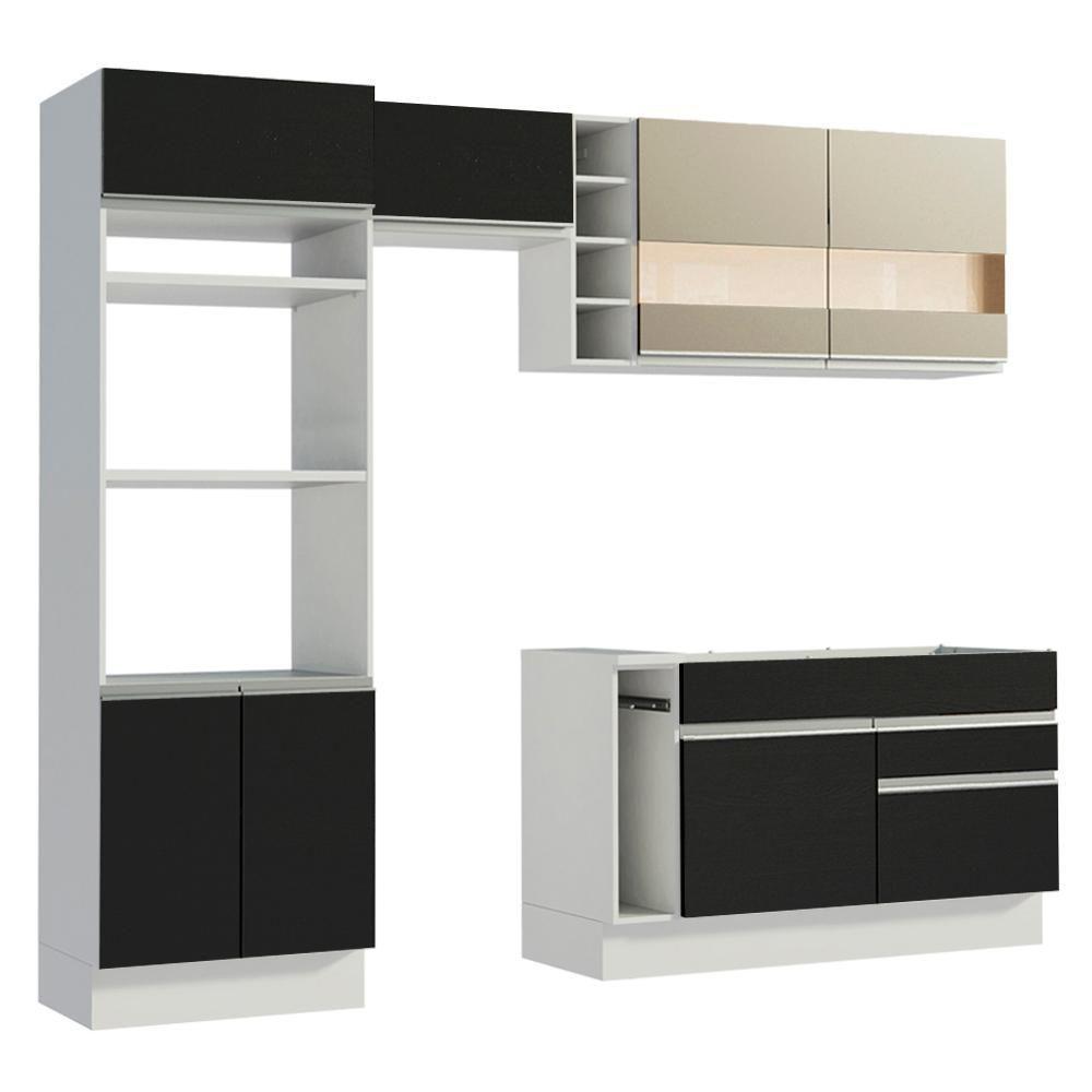 Cozinha Jade com Armário e Balcão sem Tampo e Pia Madesa - 2