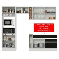 Cozinha Jade com Armário e Balcão sem Tampo e Pia Madesa