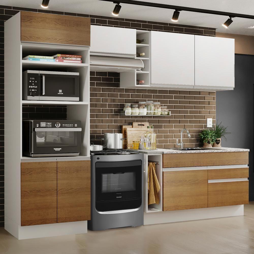 Cozinha Jade com Armário e Balcão sem Tampo e Pia Madesa - 1