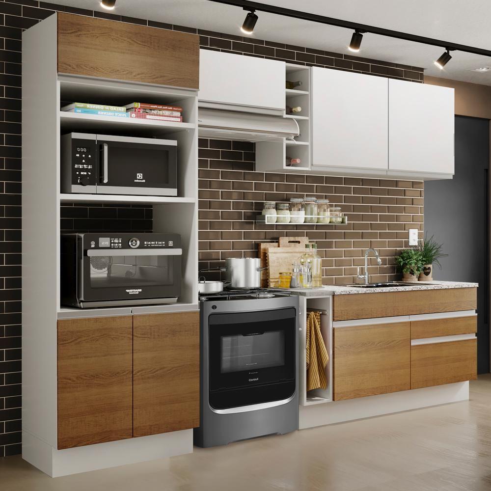 Cozinha Jade com Armário e Balcão sem Tampo e Pia Madesa - 10