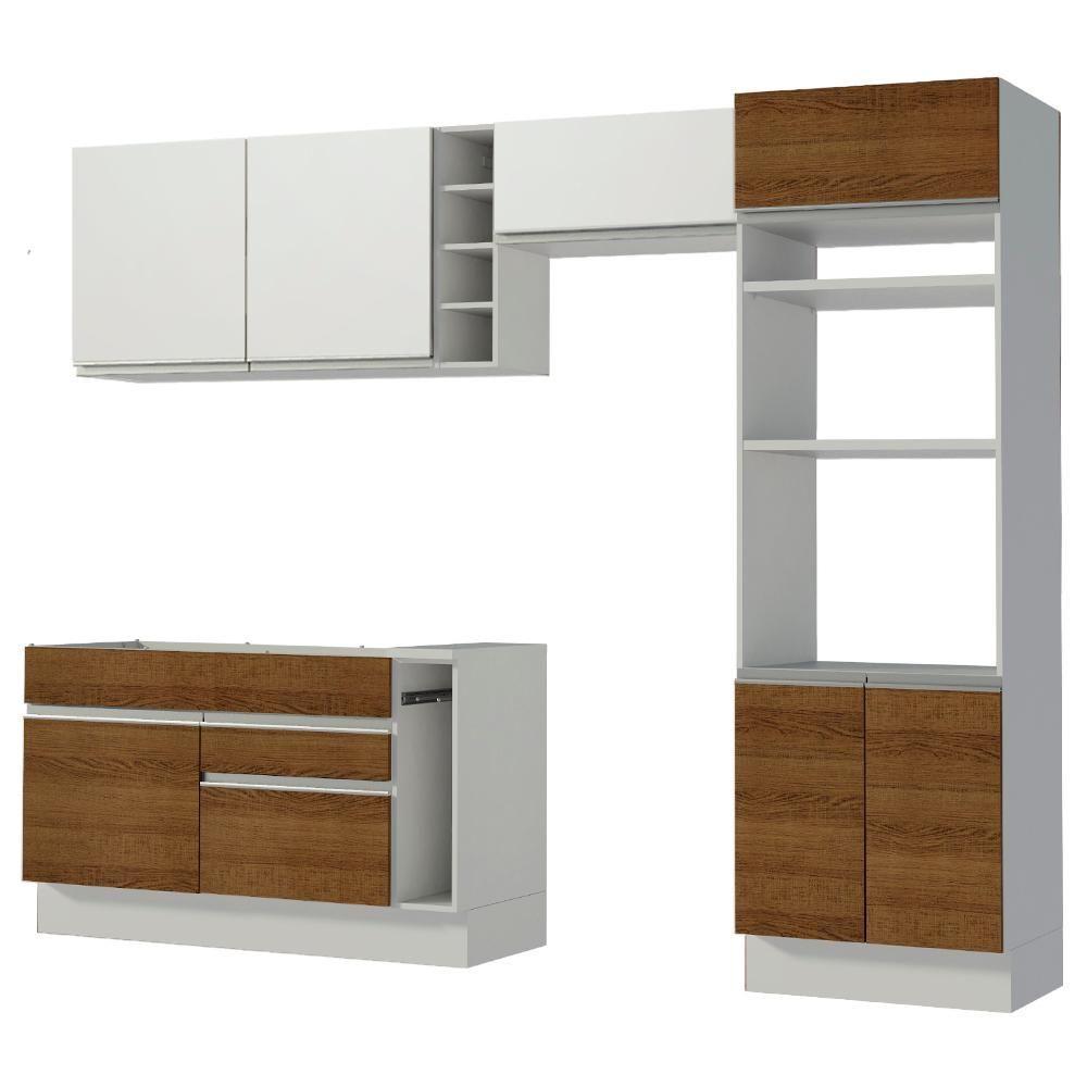 Cozinha Completa  Cristal com Armário e Balcão (sem Tampo E Pia) Madesa - 5